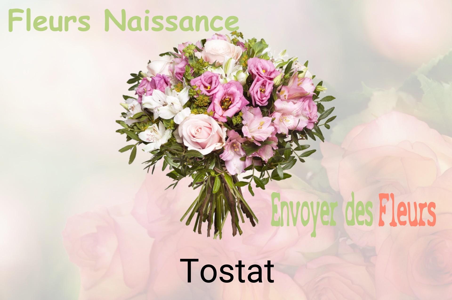 Bouquet de fleurs de naissance livré à Tostat